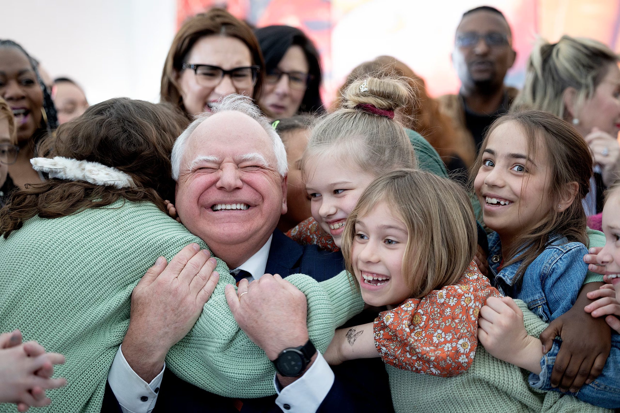 Tim Walz Hug Fest