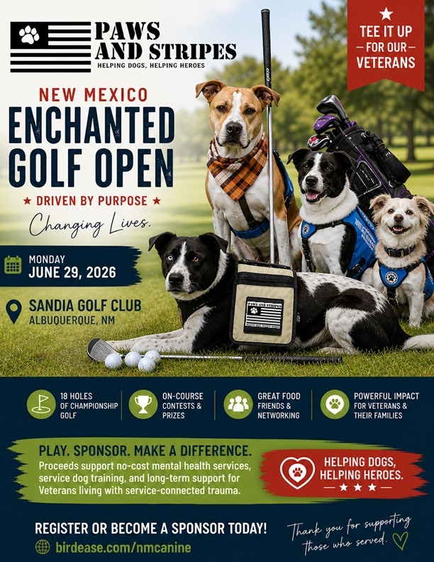 New Mexico Enchanted Golf Open for Paws and Stripes